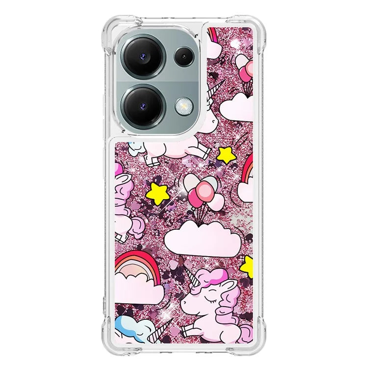 YB Quicksand Series-2 For Xiaomi Redmi Note 13 Pro 4G / Poco M6 Pro 4G Phone Case Stylish Pattern Quicksand TPU Cover