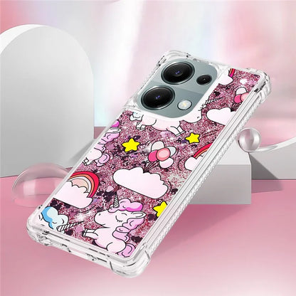 YB Quicksand Series-2 For Xiaomi Redmi Note 13 Pro 4G / Poco M6 Pro 4G Phone Case Stylish Pattern Quicksand TPU Cover