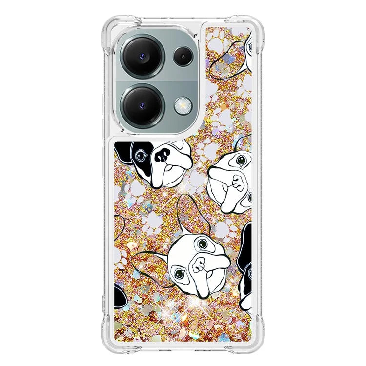 YB Quicksand Series-2 For Xiaomi Redmi Note 13 Pro 4G / Poco M6 Pro 4G Phone Case Stylish Pattern Quicksand TPU Cover