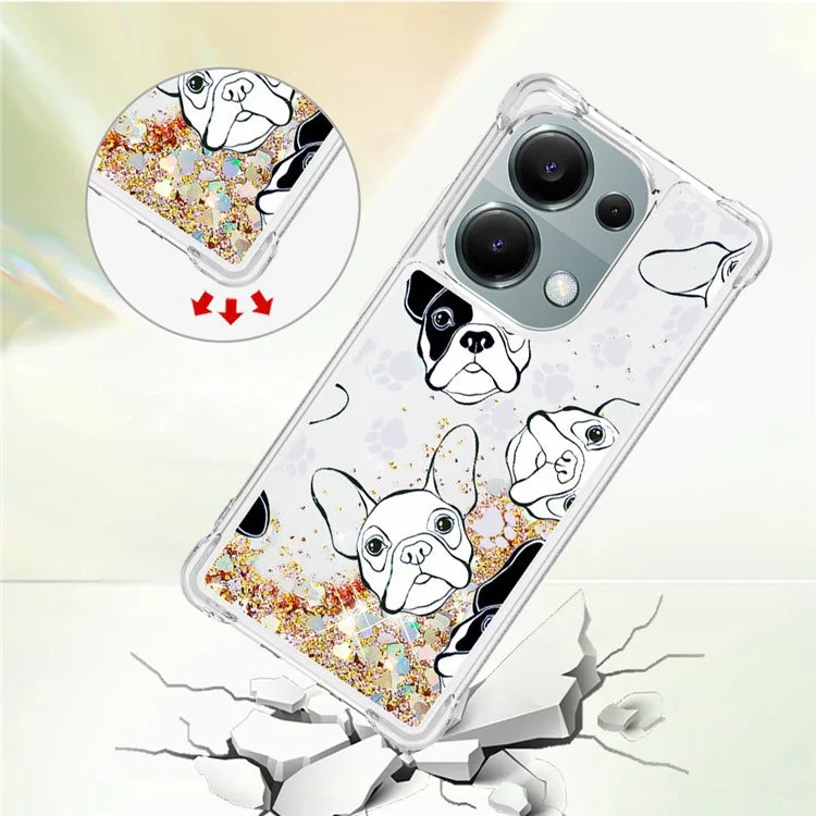 YB Quicksand Series-2 For Xiaomi Redmi Note 13 Pro 4G / Poco M6 Pro 4G Phone Case Stylish Pattern Quicksand TPU Cover