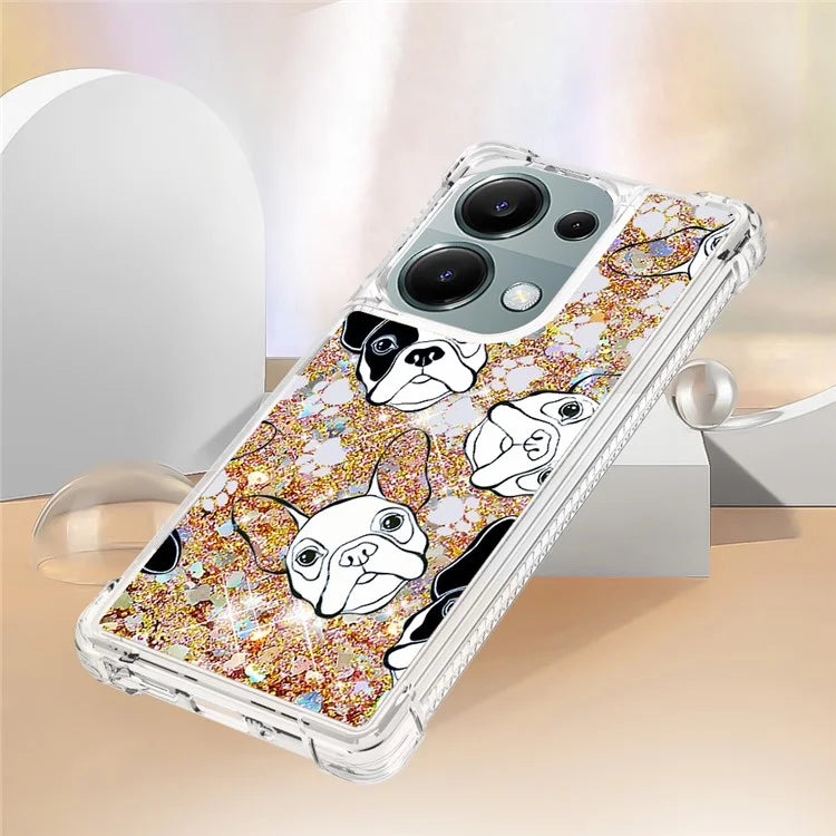 YB Quicksand Series-2 For Xiaomi Redmi Note 13 Pro 4G / Poco M6 Pro 4G Phone Case Stylish Pattern Quicksand TPU Cover