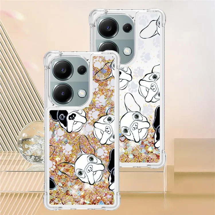 YB Quicksand Series-2 For Xiaomi Redmi Note 13 Pro 4G / Poco M6 Pro 4G Phone Case Stylish Pattern Quicksand TPU Cover