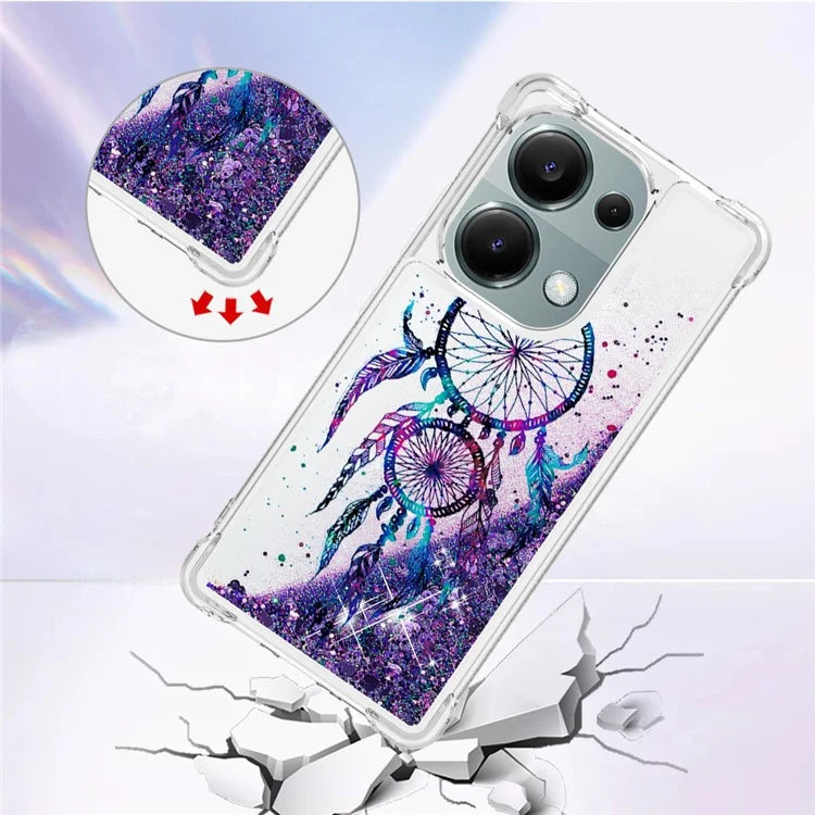 YB Quicksand Series-2 For Xiaomi Redmi Note 13 Pro 4G / Poco M6 Pro 4G Phone Case Stylish Pattern Quicksand TPU Cover
