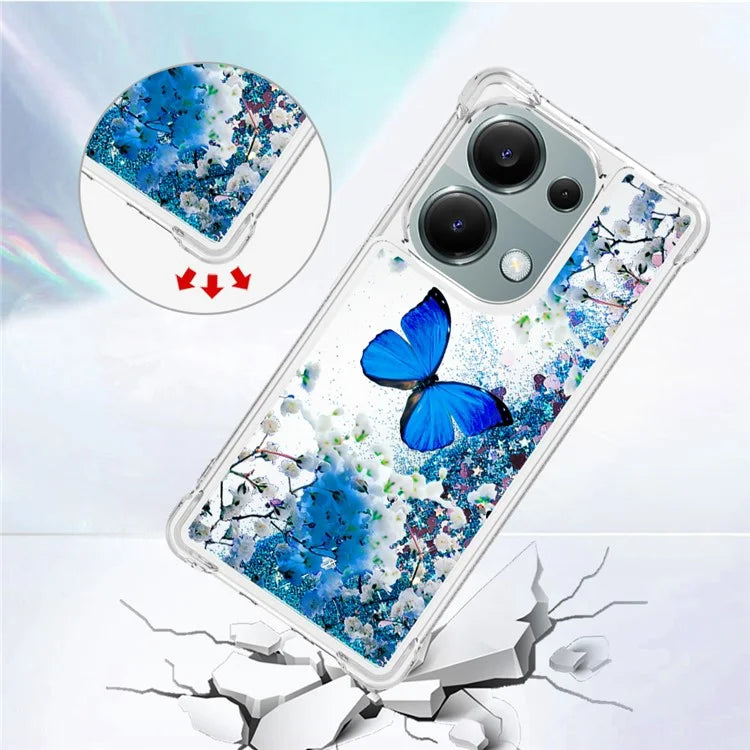 YB Quicksand Series-2 For Xiaomi Redmi Note 13 Pro 4G / Poco M6 Pro 4G Phone Case Stylish Pattern Quicksand TPU Cover