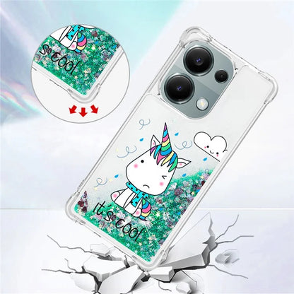 YB Quicksand Series-2 For Xiaomi Redmi Note 13 Pro 4G / Poco M6 Pro 4G Phone Case Stylish Pattern Quicksand TPU Cover
