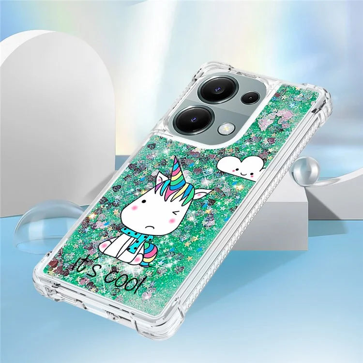 YB Quicksand Series-2 For Xiaomi Redmi Note 13 Pro 4G / Poco M6 Pro 4G Phone Case Stylish Pattern Quicksand TPU Cover