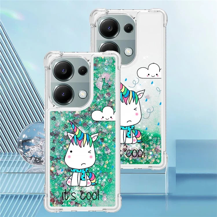 YB Quicksand Series-2 For Xiaomi Redmi Note 13 Pro 4G / Poco M6 Pro 4G Phone Case Stylish Pattern Quicksand TPU Cover