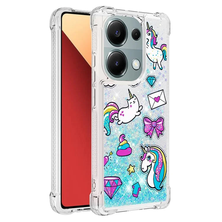 YB Quicksand Series-2 For Xiaomi Redmi Note 13 Pro 4G / Poco M6 Pro 4G Phone Case Stylish Pattern Quicksand TPU Cover