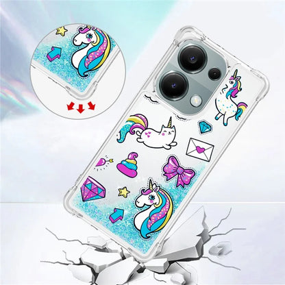 YB Quicksand Series-2 For Xiaomi Redmi Note 13 Pro 4G / Poco M6 Pro 4G Phone Case Stylish Pattern Quicksand TPU Cover