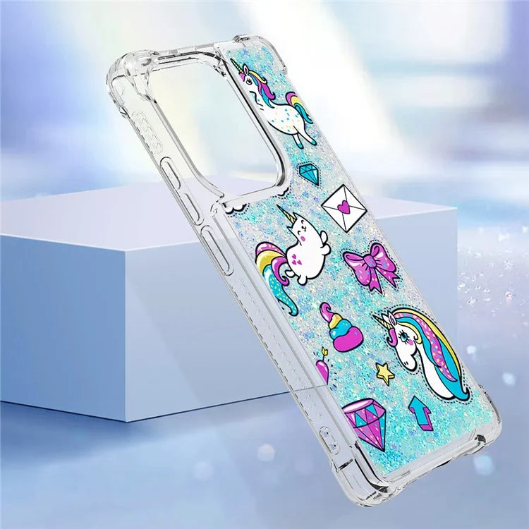 YB Quicksand Series-2 For Xiaomi Redmi Note 13 Pro 4G / Poco M6 Pro 4G Phone Case Stylish Pattern Quicksand TPU Cover