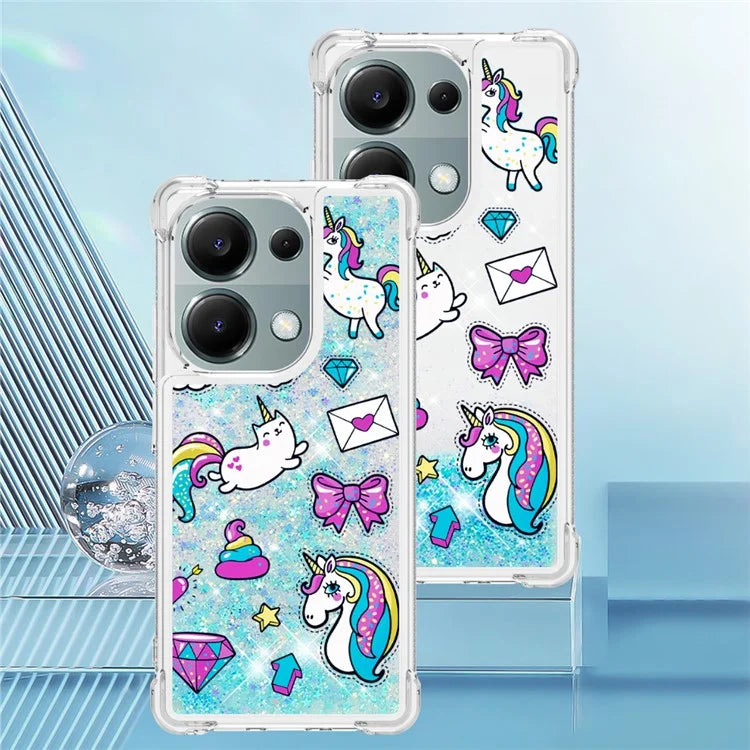 YB Quicksand Series-2 For Xiaomi Redmi Note 13 Pro 4G / Poco M6 Pro 4G Phone Case Stylish Pattern Quicksand TPU Cover
