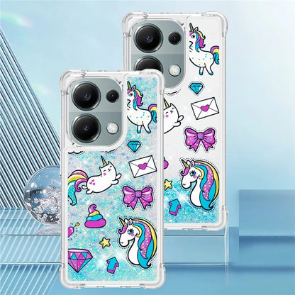 YB Quicksand Series-2 For Xiaomi Redmi Note 13 Pro 4G / Poco M6 Pro 4G Phone Case Stylish Pattern Quicksand TPU Cover