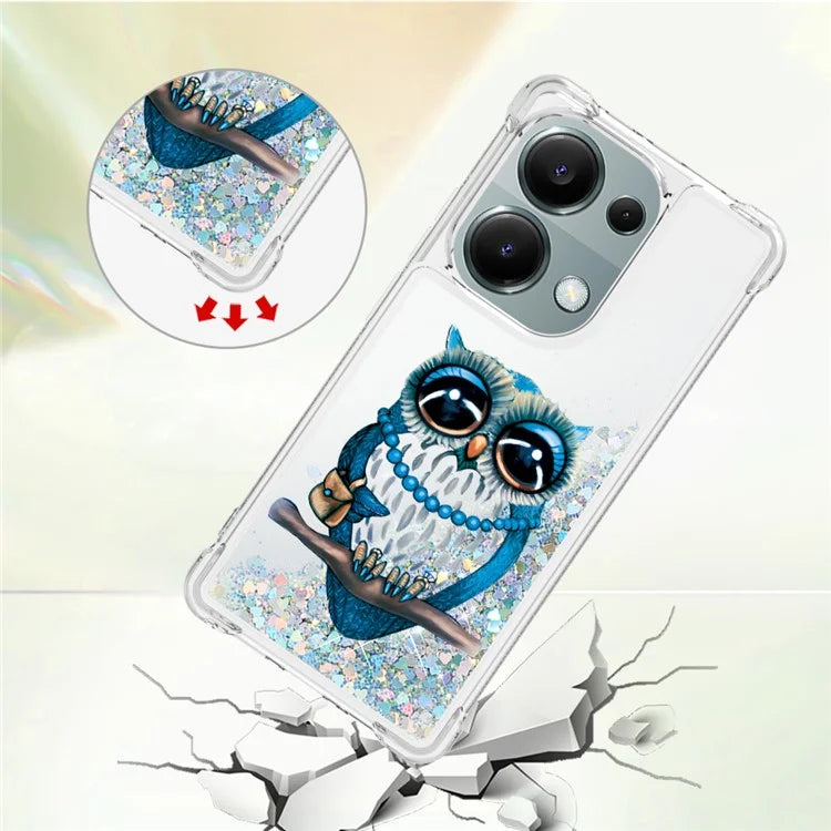 YB Quicksand Series-2 For Xiaomi Redmi Note 13 Pro 4G / Poco M6 Pro 4G Phone Case Stylish Pattern Quicksand TPU Cover