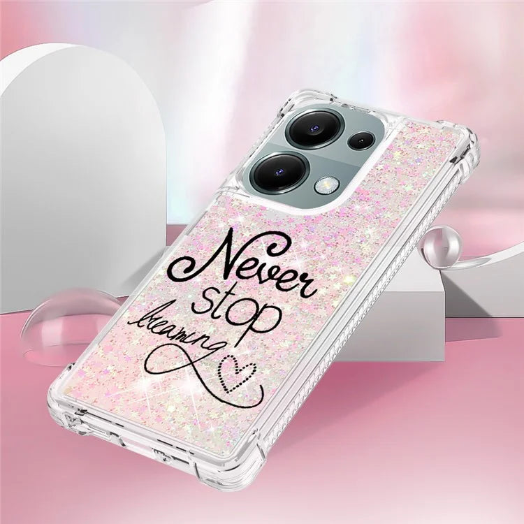 YB Quicksand Series-2 For Xiaomi Redmi Note 13 Pro 4G / Poco M6 Pro 4G Phone Case Stylish Pattern Quicksand TPU Cover