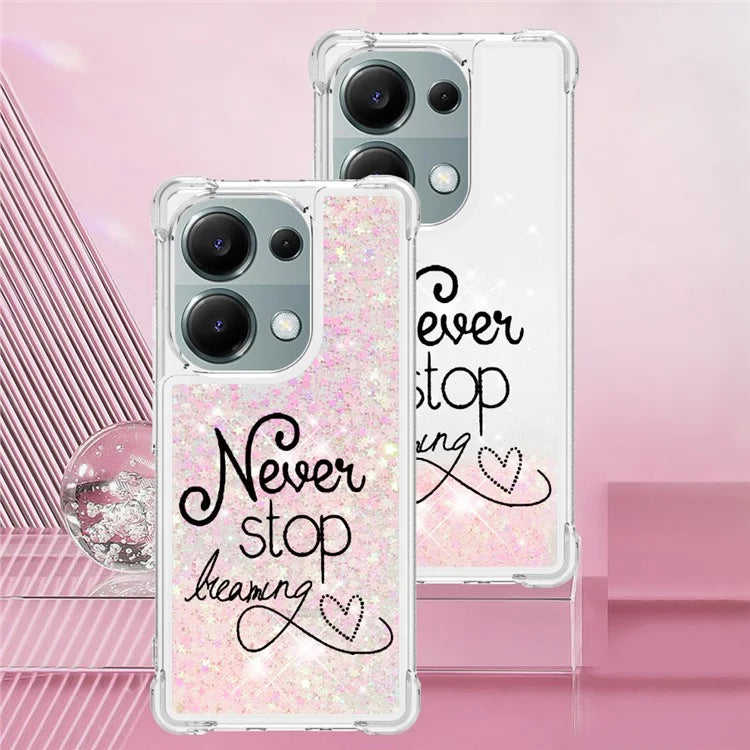 YB Quicksand Series-2 For Xiaomi Redmi Note 13 Pro 4G / Poco M6 Pro 4G Phone Case Stylish Pattern Quicksand TPU Cover