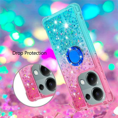 YB Quicksand Series-8 For Xiaomi Redmi Note 13 Pro 4G / Poco M6 Pro 4G Case Ring Kickstand Quicksand Phone Cover