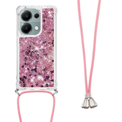YB Quicksand Series-4 For Xiaomi Redmi Note 13 Pro 4G / Poco M6 Pro 4G TPU Case Quicksand Phone Cover with Lanyard