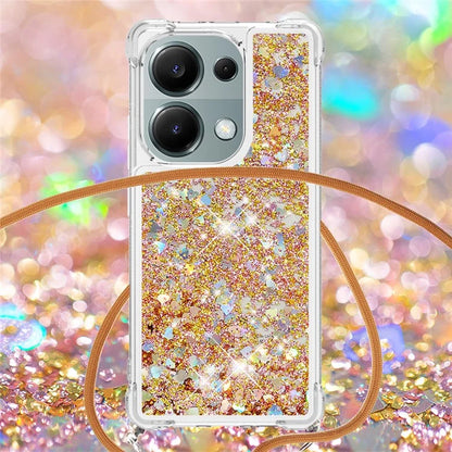 YB Quicksand Series-4 For Xiaomi Redmi Note 13 Pro 4G / Poco M6 Pro 4G TPU Case Quicksand Phone Cover with Lanyard