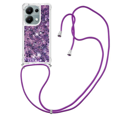 YB Quicksand Series-4 For Xiaomi Redmi Note 13 Pro 4G / Poco M6 Pro 4G TPU Case Quicksand Phone Cover with Lanyard