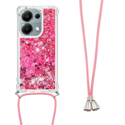 YB Quicksand Series-4 For Xiaomi Redmi Note 13 Pro 4G / Poco M6 Pro 4G TPU Case Quicksand Phone Cover with Lanyard