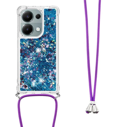 YB Quicksand Series-4 For Xiaomi Redmi Note 13 Pro 4G / Poco M6 Pro 4G TPU Case Quicksand Phone Cover with Lanyard
