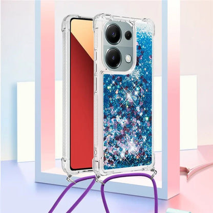 YB Quicksand Series-4 For Xiaomi Redmi Note 13 Pro 4G / Poco M6 Pro 4G TPU Case Quicksand Phone Cover with Lanyard