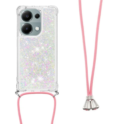 YB Quicksand Series-4 For Xiaomi Redmi Note 13 Pro 4G / Poco M6 Pro 4G TPU Case Quicksand Phone Cover with Lanyard