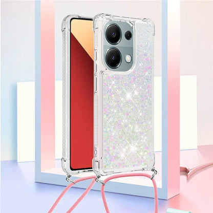 YB Quicksand Series-4 For Xiaomi Redmi Note 13 Pro 4G / Poco M6 Pro 4G TPU Case Quicksand Phone Cover with Lanyard