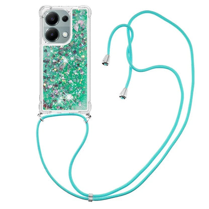 YB Quicksand Series-4 For Xiaomi Redmi Note 13 Pro 4G / Poco M6 Pro 4G TPU Case Quicksand Phone Cover with Lanyard