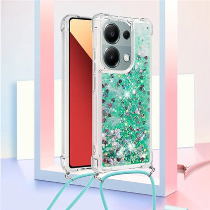 YB Quicksand Series-4 For Xiaomi Redmi Note 13 Pro 4G / Poco M6 Pro 4G TPU Case Quicksand Phone Cover with Lanyard
