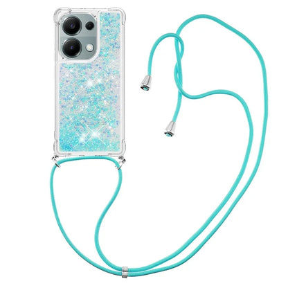 YB Quicksand Series-4 For Xiaomi Redmi Note 13 Pro 4G / Poco M6 Pro 4G TPU Case Quicksand Phone Cover with Lanyard