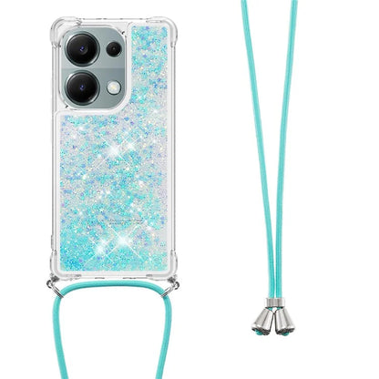 YB Quicksand Series-4 For Xiaomi Redmi Note 13 Pro 4G / Poco M6 Pro 4G TPU Case Quicksand Phone Cover with Lanyard