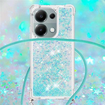 YB Quicksand Series-4 For Xiaomi Redmi Note 13 Pro 4G / Poco M6 Pro 4G TPU Case Quicksand Phone Cover with Lanyard