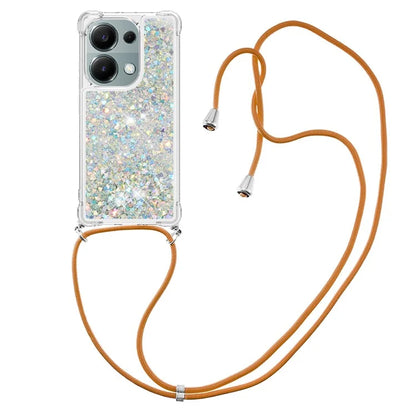 YB Quicksand Series-4 For Xiaomi Redmi Note 13 Pro 4G / Poco M6 Pro 4G TPU Case Quicksand Phone Cover with Lanyard