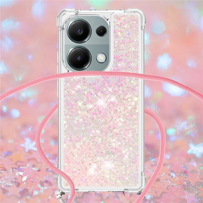 YB Quicksand Series-4 For Xiaomi Redmi Note 13 Pro 4G / Poco M6 Pro 4G TPU Case Quicksand Phone Cover with Lanyard