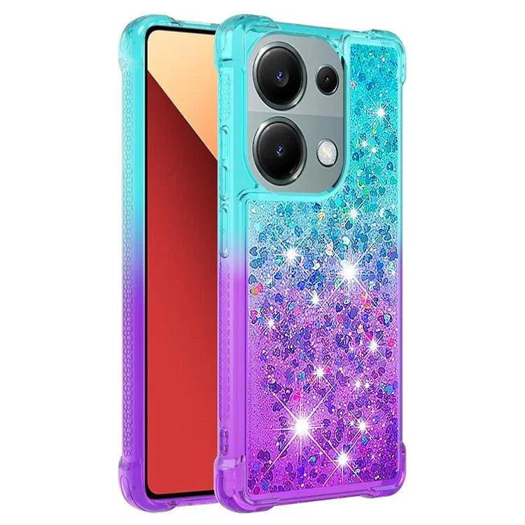 YB Quicksand Series-3 For Xiaomi Redmi Note 13 Pro 4G / Poco M6 Pro 4G Case Gradient Glitter TPU Phone Cover