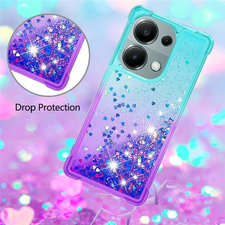 YB Quicksand Series-3 For Xiaomi Redmi Note 13 Pro 4G / Poco M6 Pro 4G Case Gradient Glitter TPU Phone Cover