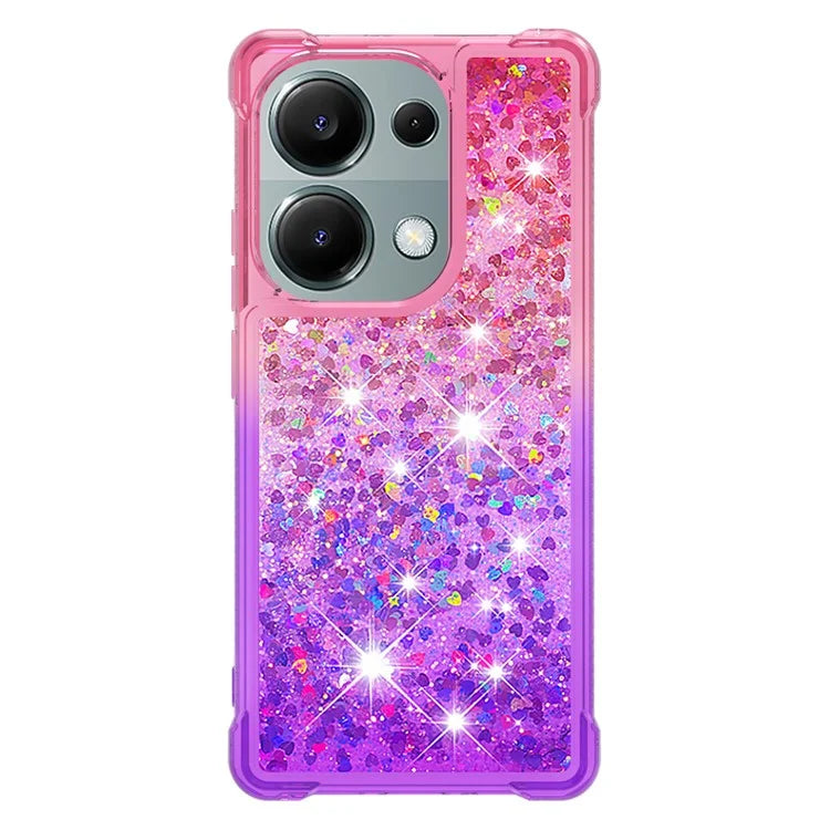 YB Quicksand Series-3 For Xiaomi Redmi Note 13 Pro 4G / Poco M6 Pro 4G Case Gradient Glitter TPU Phone Cover