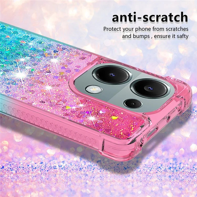 YB Quicksand Series-3 For Xiaomi Redmi Note 13 Pro 4G / Poco M6 Pro 4G Case Gradient Glitter TPU Phone Cover