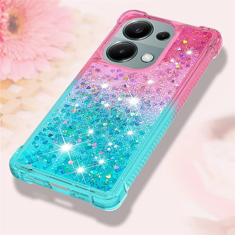 YB Quicksand Series-3 For Xiaomi Redmi Note 13 Pro 4G / Poco M6 Pro 4G Case Gradient Glitter TPU Phone Cover