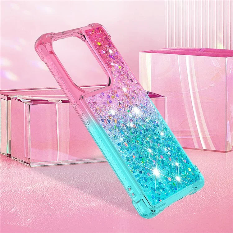 YB Quicksand Series-3 For Xiaomi Redmi Note 13 Pro 4G / Poco M6 Pro 4G Case Gradient Glitter TPU Phone Cover
