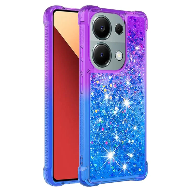 YB Quicksand Series-3 For Xiaomi Redmi Note 13 Pro 4G / Poco M6 Pro 4G Case Gradient Glitter TPU Phone Cover