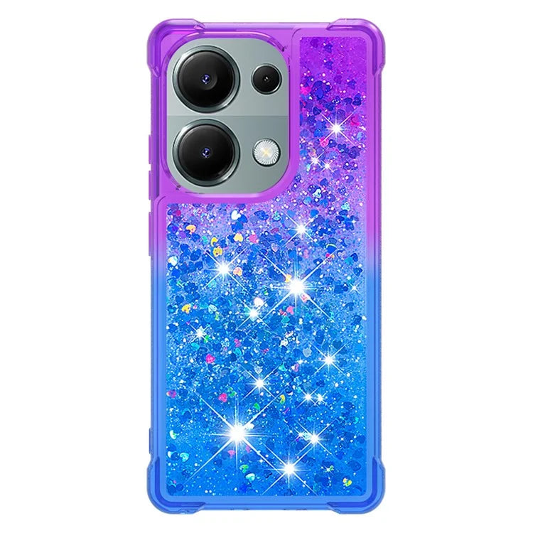 YB Quicksand Series-3 For Xiaomi Redmi Note 13 Pro 4G / Poco M6 Pro 4G Case Gradient Glitter TPU Phone Cover