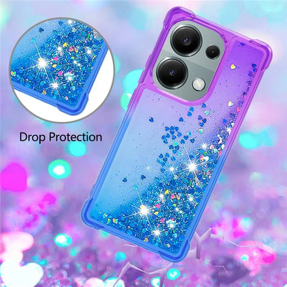 YB Quicksand Series-3 For Xiaomi Redmi Note 13 Pro 4G / Poco M6 Pro 4G Case Gradient Glitter TPU Phone Cover