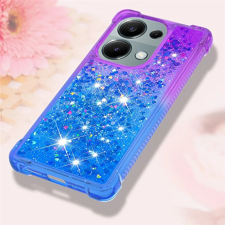 YB Quicksand Series-3 For Xiaomi Redmi Note 13 Pro 4G / Poco M6 Pro 4G Case Gradient Glitter TPU Phone Cover
