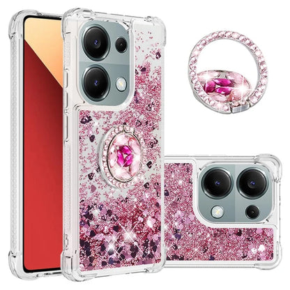 YB Quicksand Series-7 For Xiaomi Redmi Note 13 Pro 4G / Poco M6 Pro 4G Case Flowing Sequins Phone Kickstand Cover