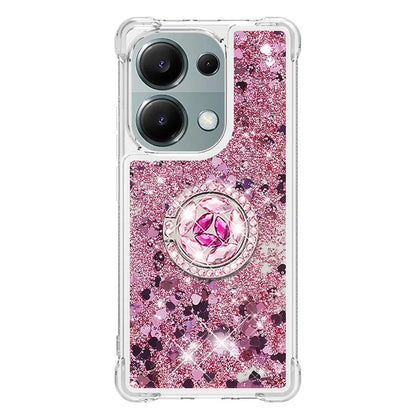 YB Quicksand Series-7 For Xiaomi Redmi Note 13 Pro 4G / Poco M6 Pro 4G Case Flowing Sequins Phone Kickstand Cover