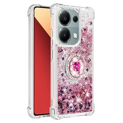 YB Quicksand Series-7 For Xiaomi Redmi Note 13 Pro 4G / Poco M6 Pro 4G Case Flowing Sequins Phone Kickstand Cover