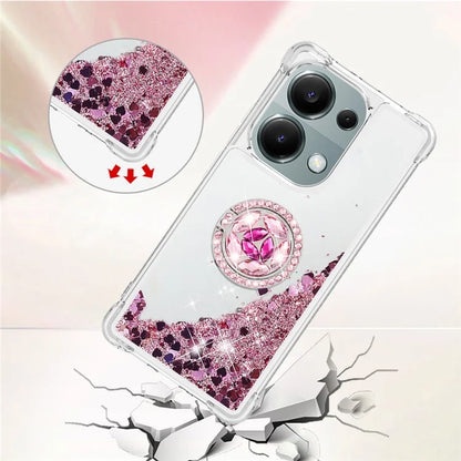 YB Quicksand Series-7 For Xiaomi Redmi Note 13 Pro 4G / Poco M6 Pro 4G Case Flowing Sequins Phone Kickstand Cover