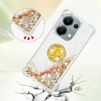 YB Quicksand Series-7 For Xiaomi Redmi Note 13 Pro 4G / Poco M6 Pro 4G Case Flowing Sequins Phone Kickstand Cover